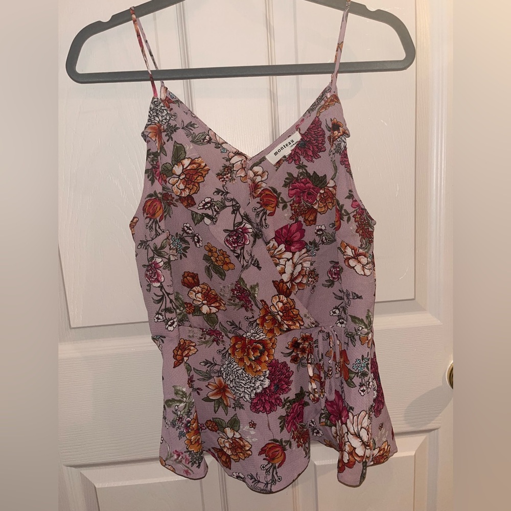 Juniors XL- Lavender Floral Tank
